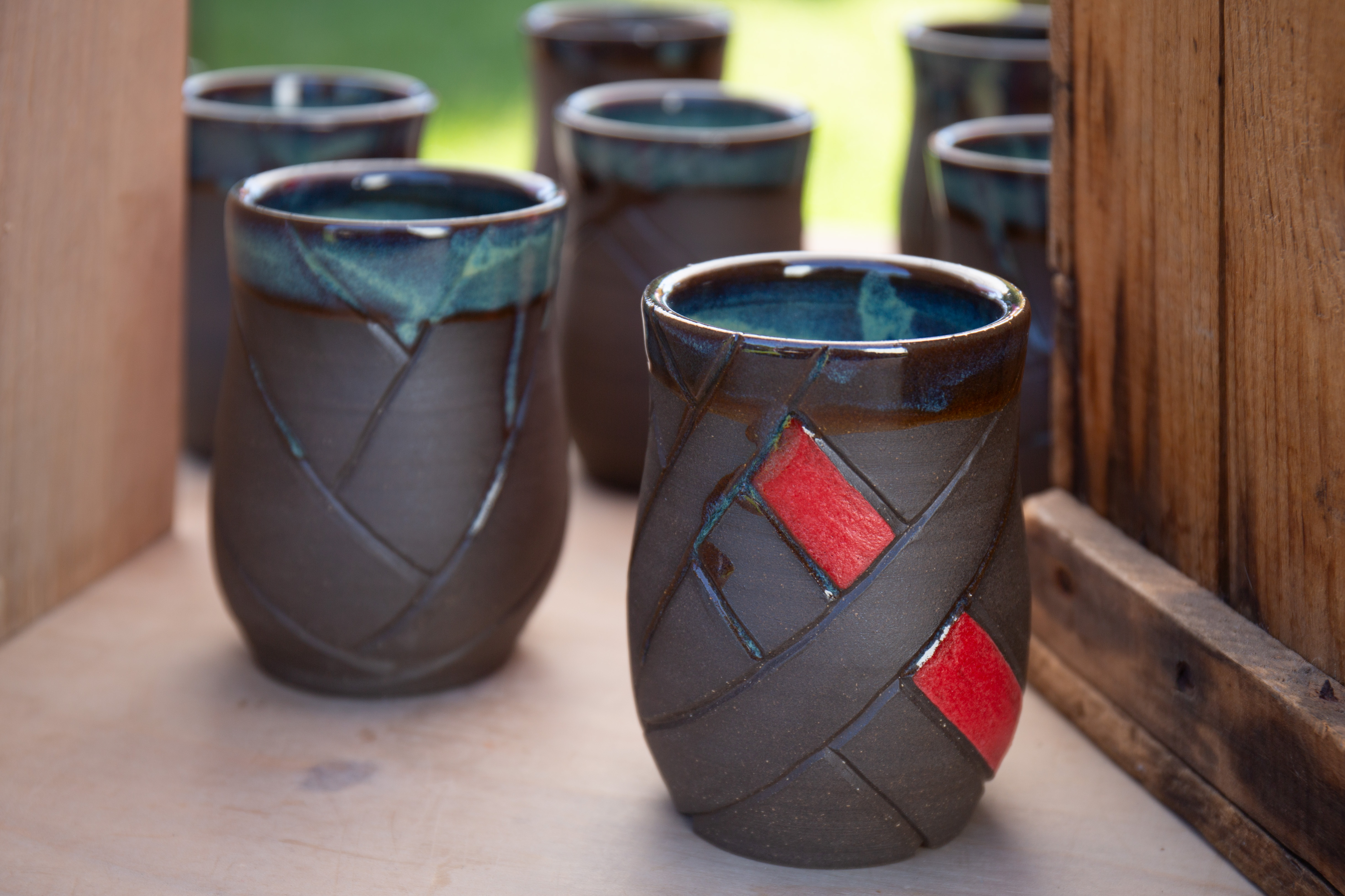 Carved cups